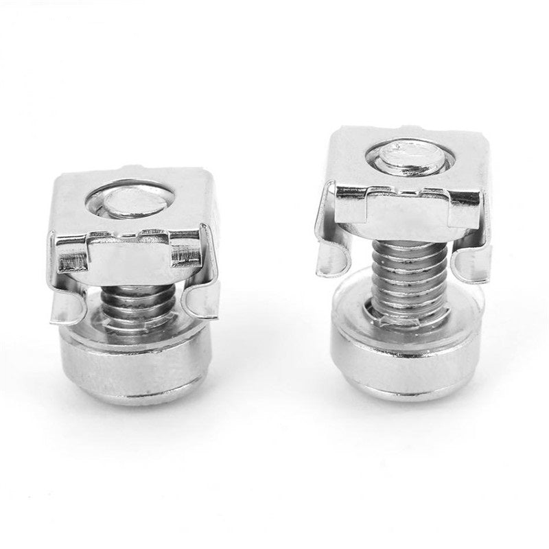 M4-M10 Cage Nut Stainless Steel Square with Retainer Clip Durable Fastener for Server Rack Enclosure Cabinet YJT3015
