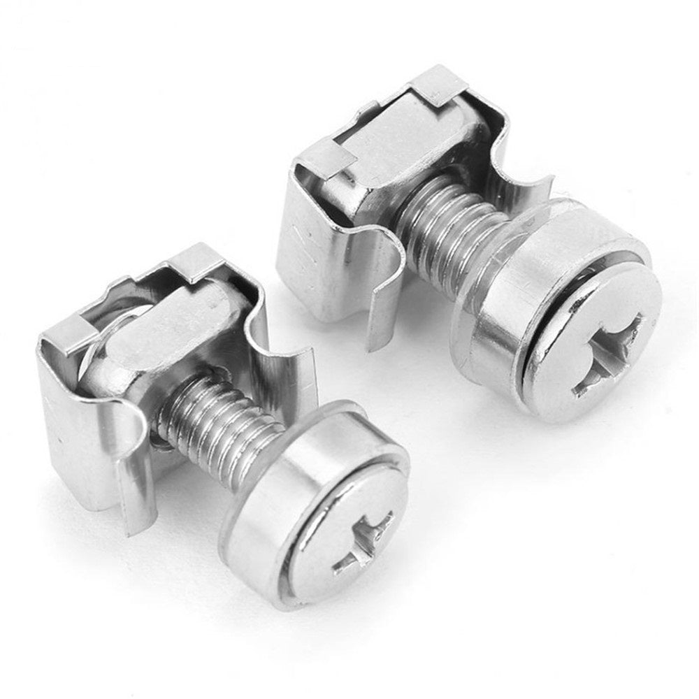 M4-M10 Cage Nut Stainless Steel Square with Retainer Clip Durable Fastener for Server Rack Enclosure Cabinet YJT3015