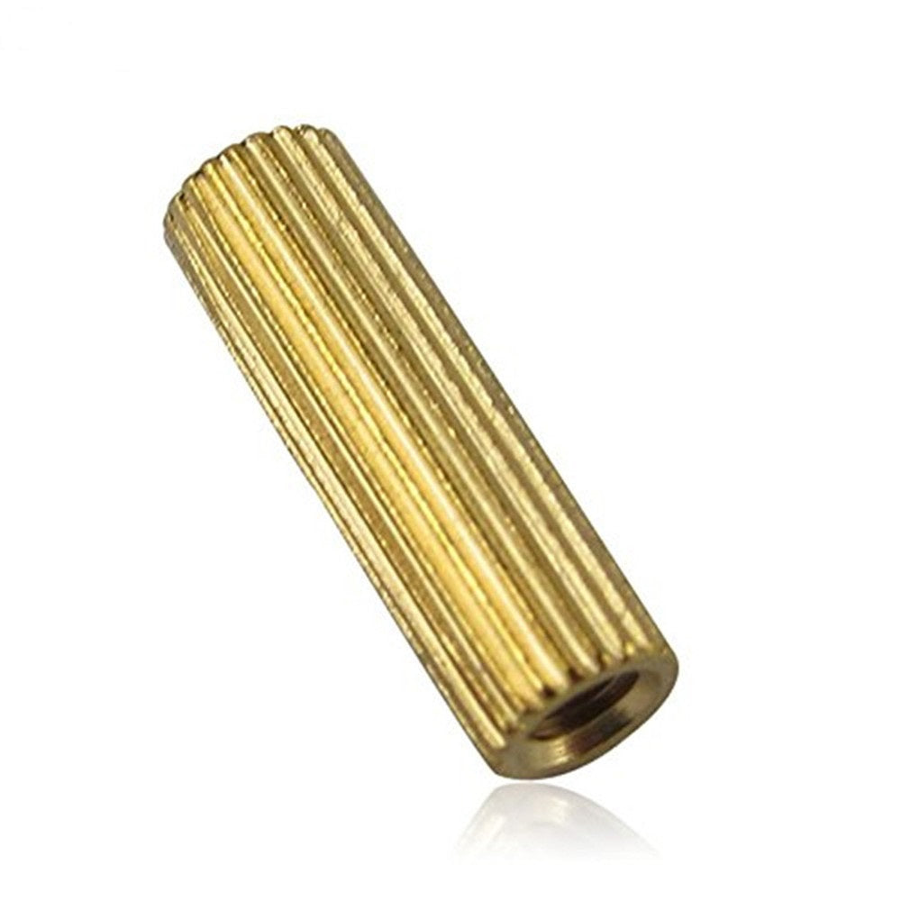 M2 Double Pass Round Brass Standoff Female to Female Threaded Spacer Corrosion-Resistant Connector for PCB Electronics Hardware Assembly Copper