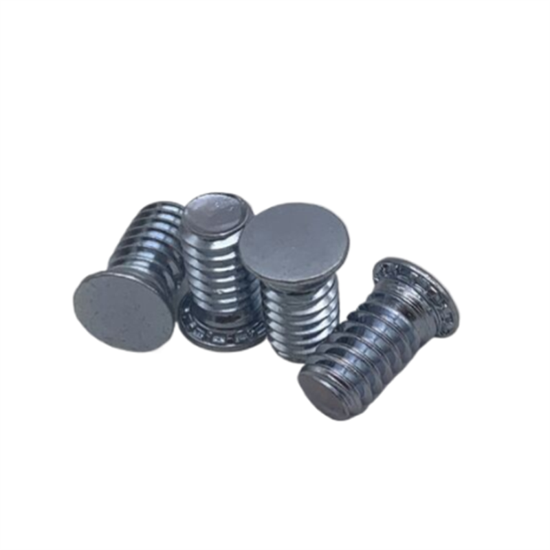 1000PCS FH-M6-30 Self-Clinching Threaded Studs Metal Sheets Panel Spacers Round Head Fasteners for Feigned Crimped Cabinet Pins Vis Screw