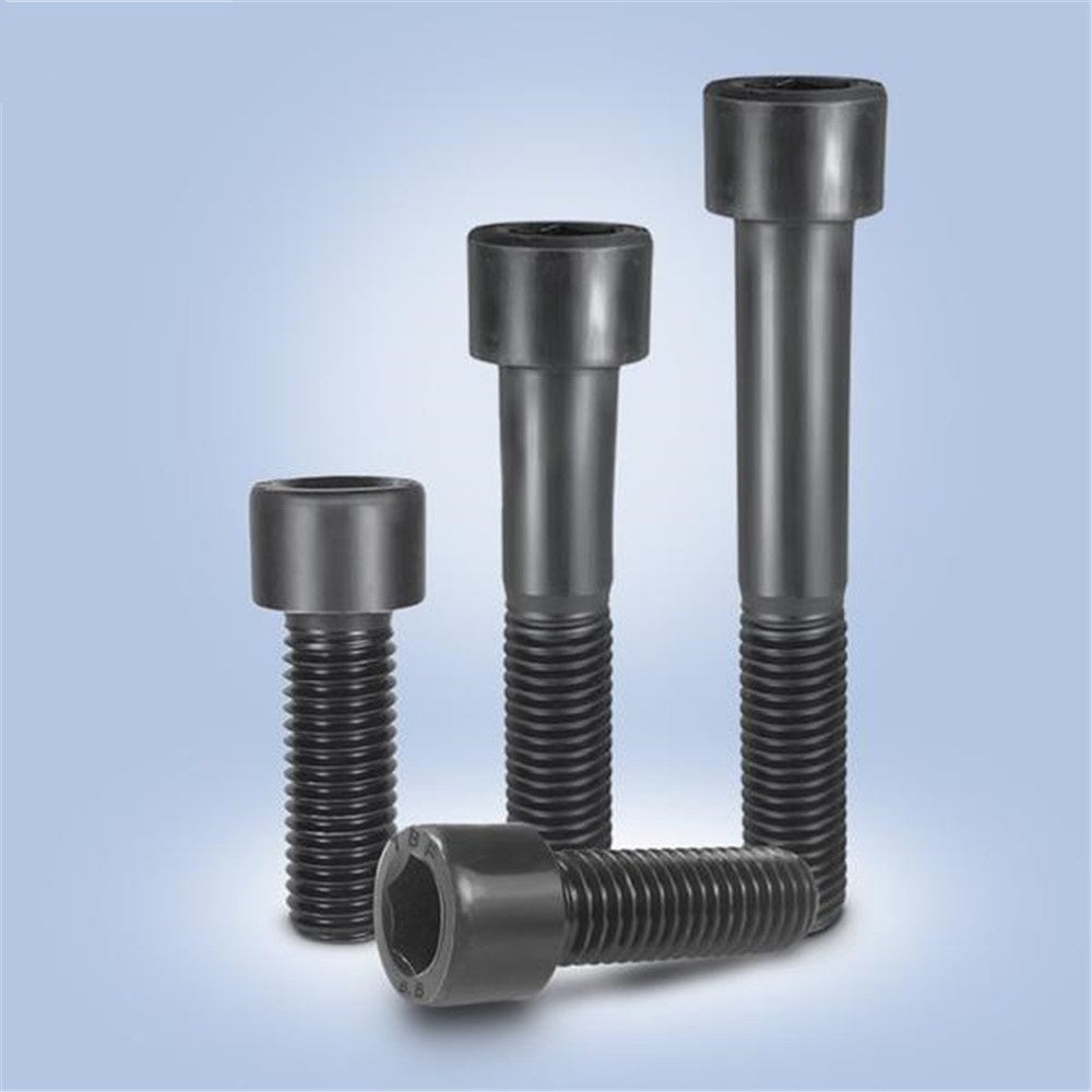 12.9 M6 Grade Steel Hexagon Socket Head Cap Screw DIN912 Cylindrical Hex Drive High Tensile Strength Allen Bolt Blackening