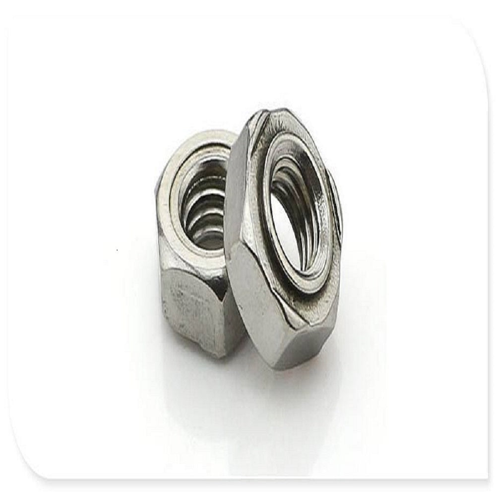 DIN929 M3-M12 Hexagon Weld Nuts 304 Stainless Steel Metric Threaded Welding with Projections for Secure Attachment Corrosion Resistant Ideal for Automotive & Industrial Applications