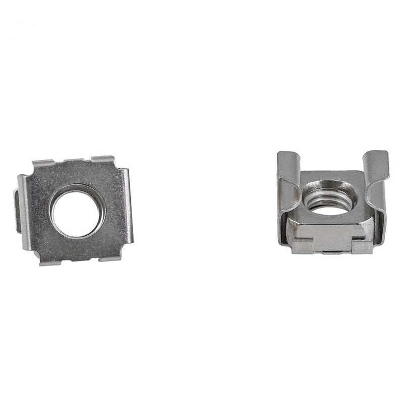 M4-M10 Cage Nut Stainless Steel Square with Retainer Clip Durable Fastener for Server Rack Enclosure Cabinet YJT3015