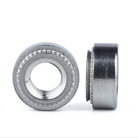 1000PCS CLA-M3-0/1/2/3 Press Fit Captive Crimped Nuts Self-clinching Server Cabinet Inserts for Sheet Metal Fastener Aluminum Panels Rivet