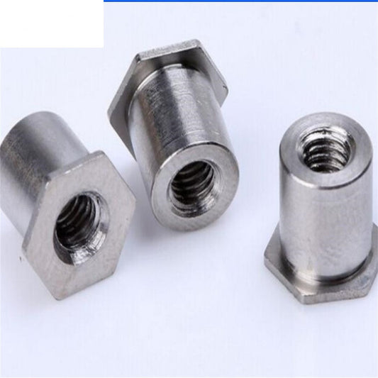 1000PCS BSOS-832-24 Press-fit Standoff Hex Blind Hole Spacer Nuts Threaded Self Clinching Feigned Crimped Sheet Metal Panel 304 Stainless Steel Stud
