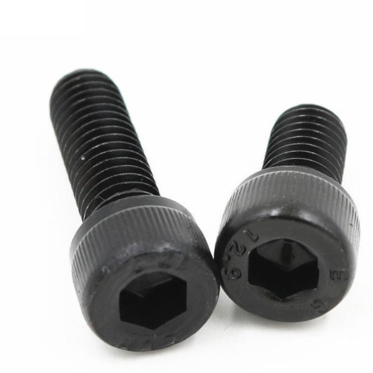 M2 M2.5 12.9 Grade Steel Hexagon Socket Head Cap Screw DIN912 Cylindrical Hex Drive High Tensile Strength Allen Bolt Blackening
