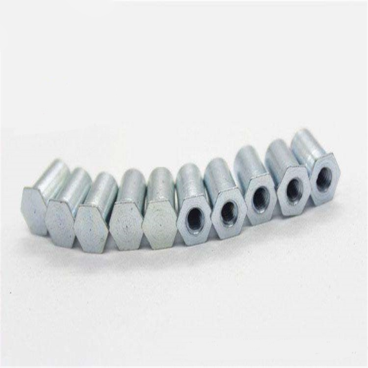 300PCS BSO4-M6 Press Fit Standoffs Hex Rivet Nuts Blind Spacer Threaded Self Clinching Feigned Crimped Sheet Metal Panel 416 Stainless Steel