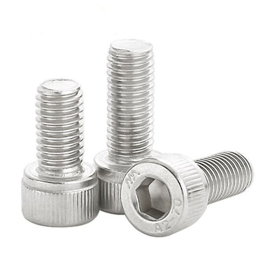 1000pcs DIN912 M2.5 Hexagon Socket Head Cap Screw Cylindrical Head Hex Drive High Tensile Strength Allen Bolt 304 Stainless Steel