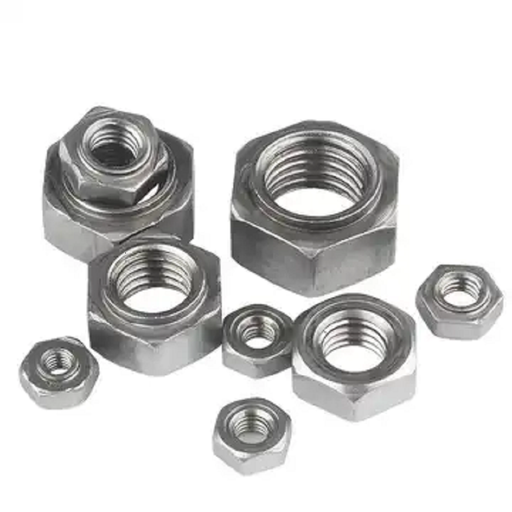 DIN929 M3-M12 Hexagon Weld Nuts 304 Stainless Steel Metric Threaded Welding with Projections for Secure Attachment Corrosion Resistant Ideal for Automotive & Industrial Applications