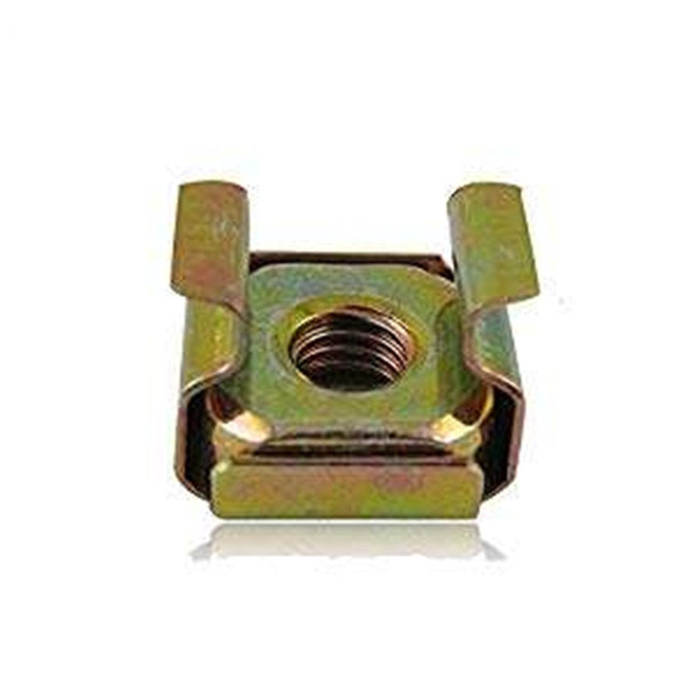 M4-M12 Plated Cage Nut Color/White Zinc Steel Square with Retainer Clip Durable Fastener for Server Rack Enclosure Cabinet YJT3015