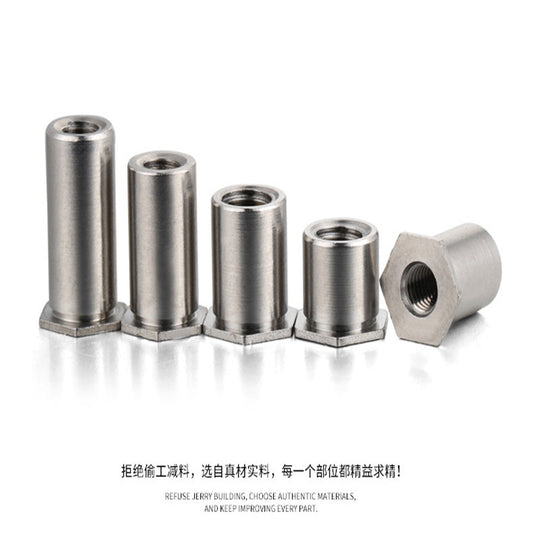 1000PCS SOS-032 Inch Self Clinching Hex Rivet Nuts Press Fit Standoffs Thru-hole Spacer Threaded Feigned Crimped Sheet Metal Panel 304 Stainless Steel