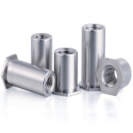 500PCS SO-M4(O/D 6.0mm) Thru-hole Hex Rivet Nuts Press Fit Standoffs Spacer Threaded Self Clinching Feigned Crimped Sheet Metal Panel Carbon Steel